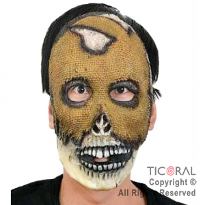 MASCARA DE LATEX CALAVERA ESPANTAPAJAROS X 1